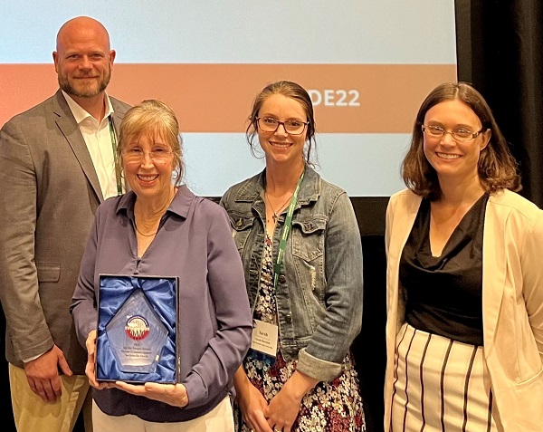 Steven Koether, Joyce McCauley, Sarah Burchett from SHSU with Cathy Copeland, American Democracy Project
